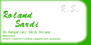 roland sardi business card
