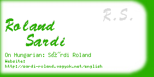 roland sardi business card